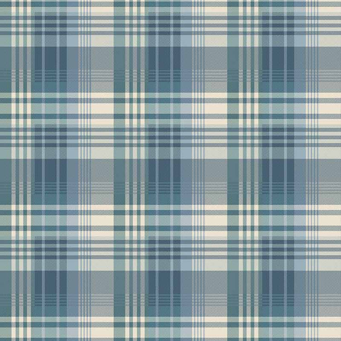 Mulberry Home Mulberry Ancient Tartan Teal Wallpaper FG100.R11.0