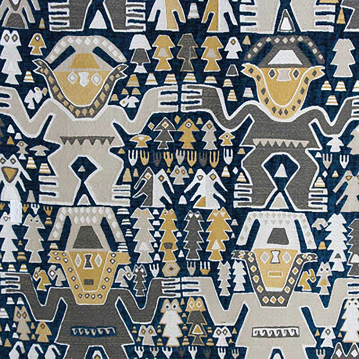 Gaston Y Daniela Colosos Azul Fabric GDT5572.001.0