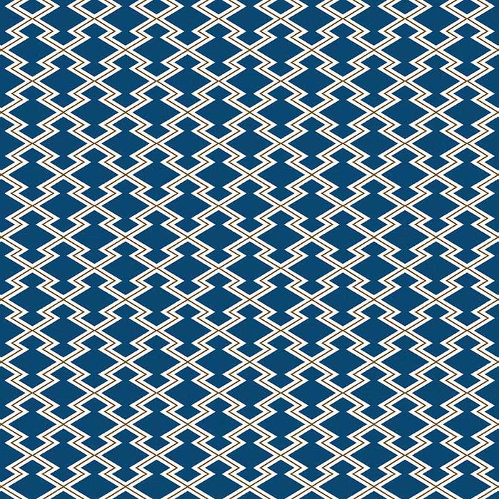 Gaston Y Daniela Hayami Azul/Ocre Fabric GDT5625.003.0