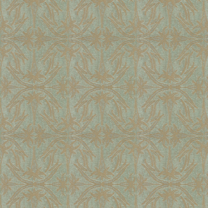 Lee Jofa Modern Lily Branch Aqua Fabric GWF-2926.13.0