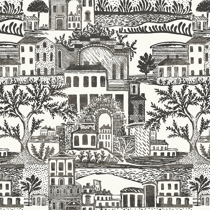 Galbraith & Paul Granada Black Wallpaper