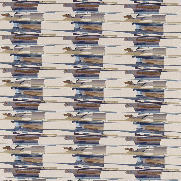 Harlequin Zeal Old Navy/Denim/Tan 130695 Fabric HMOD130695