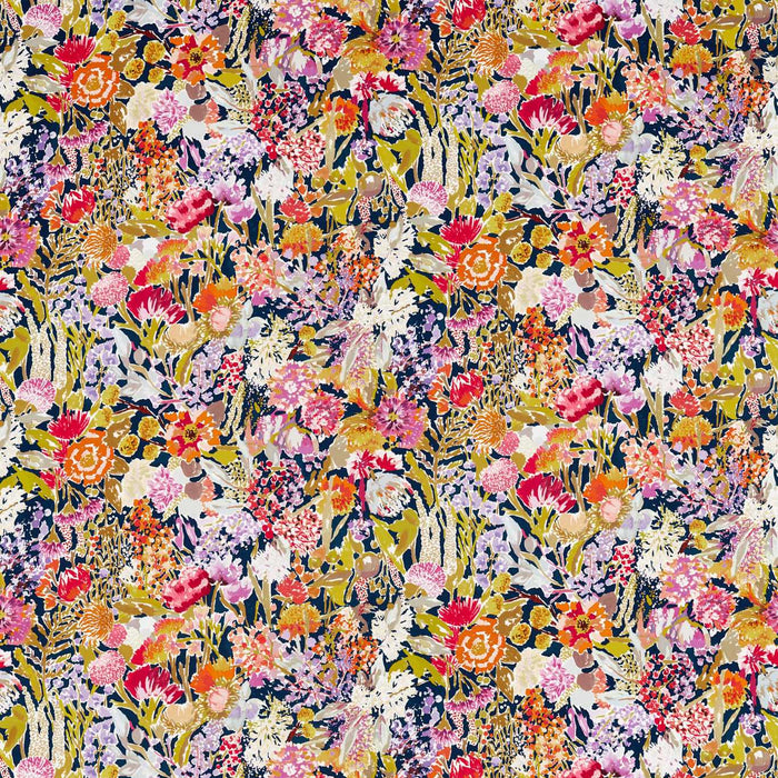 Harlequin Sanguine Pomegranate/Clementine/Peony/Blueberry 121080 Fabric HQN2121080