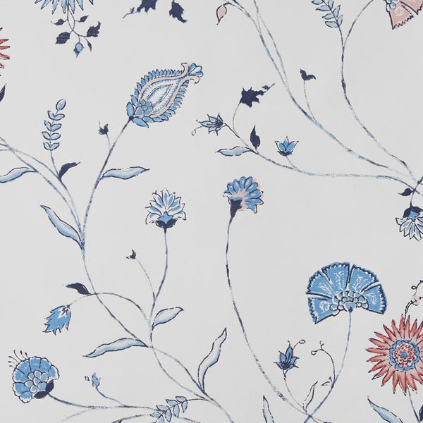 Peter Dunham Indian Chintz Pink/Blue Wallpaper 151NDZ05