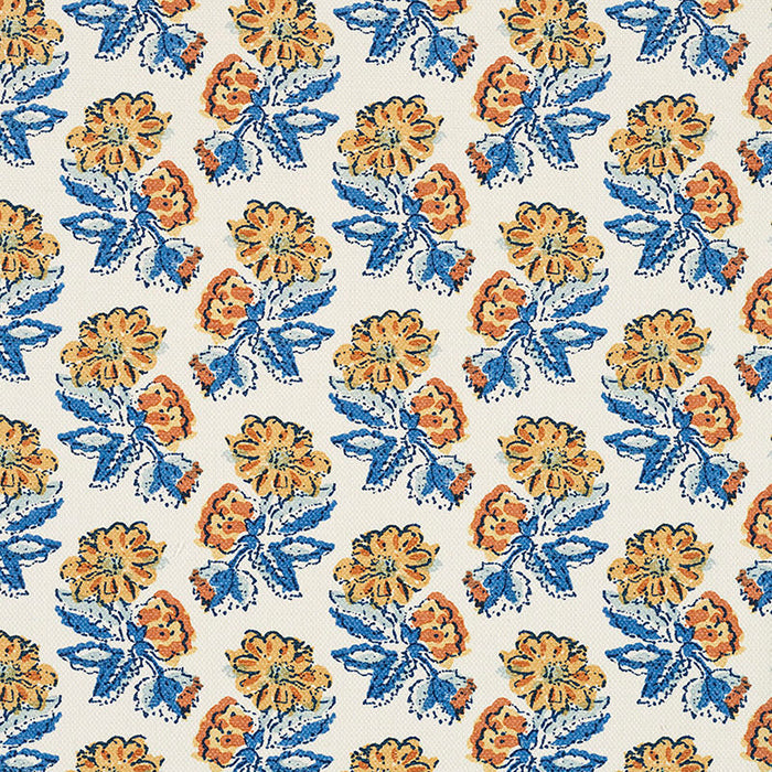 Jasper Bangalore Flower Saffron Fabric JO-2021
