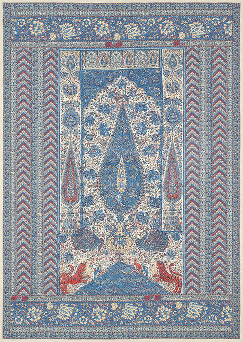 Jasper Jaipur Panel Blue Fabric JP-4102