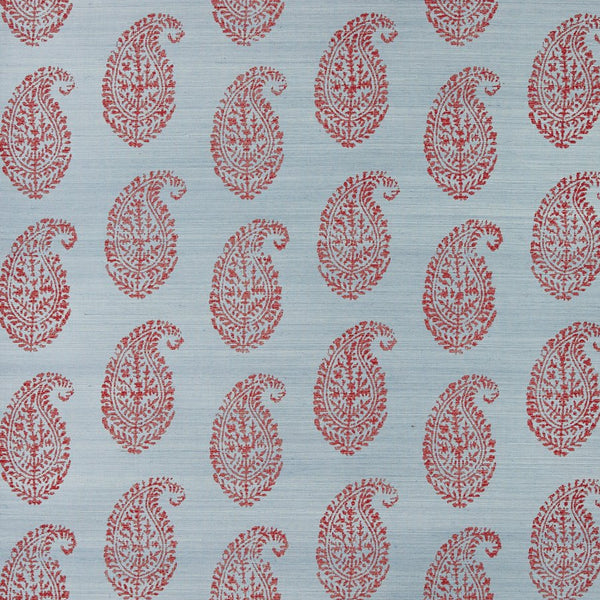 Peter Dunham Kashmir Paisley Sky/Red Wallpaper 151KAP16