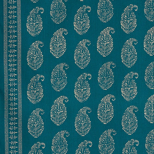 Peter Dunham Kashmir Paisley Tea/Peacock Fabric 111KAP05