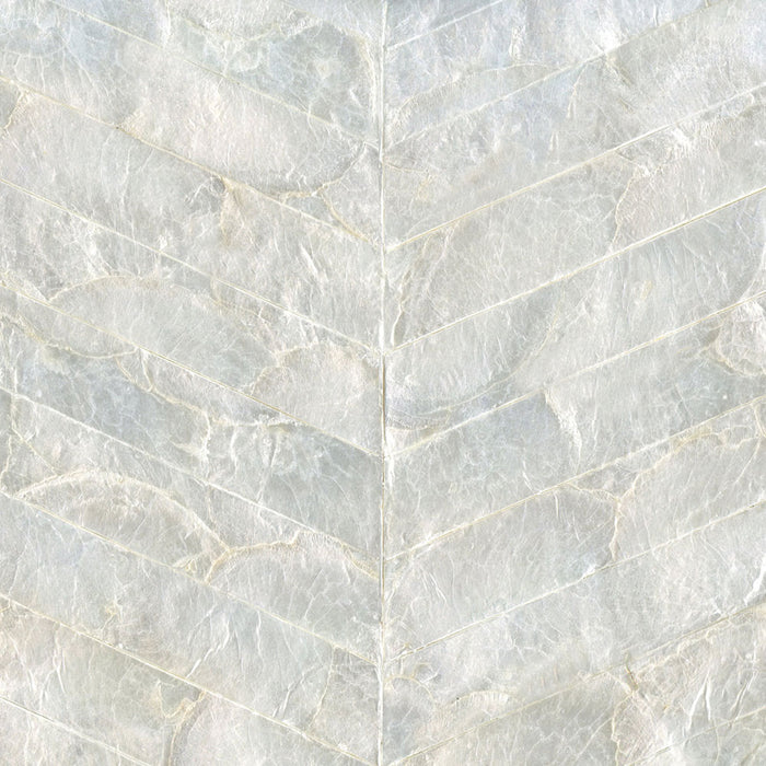 Maya Romanoff Mother of Pearl Chevron Natural Pearl Wallpaper MR-MC-01
