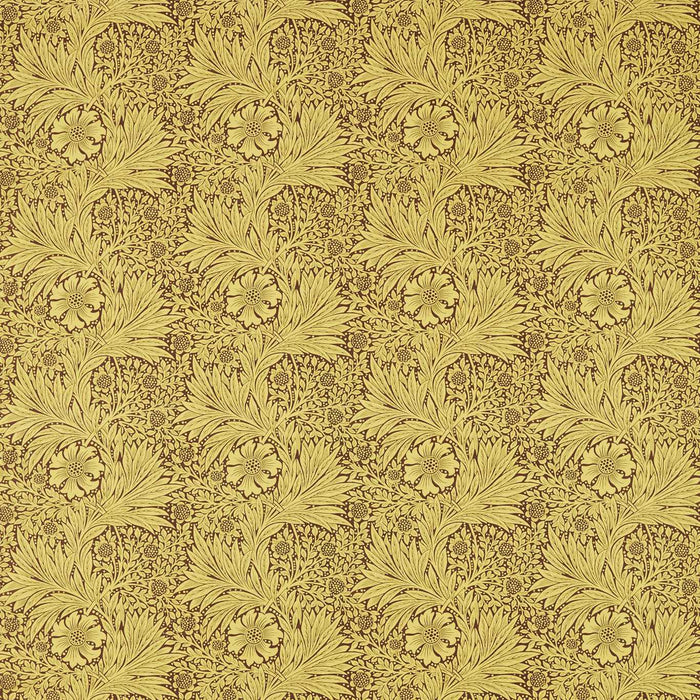 Morris & Co Marigold Summer Yellow/Chocolate 226983 Fabric MCOP226983