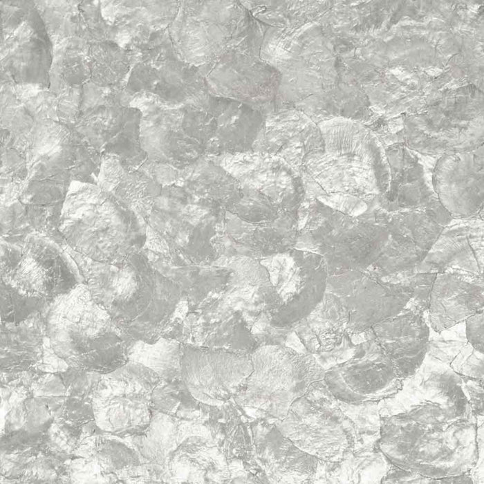 Maya Romanoff Mother of Pearl On The Half Shell Silver Mollusk Wallpaper MR-MF-10