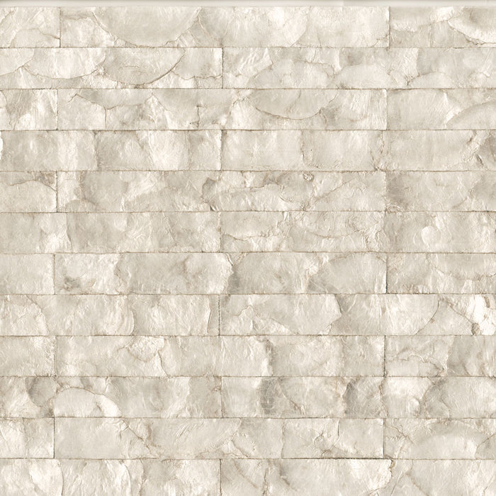 Maya Romanoff Mother of Pearl Silver Mollusk Wallpaper MR-MP-10
