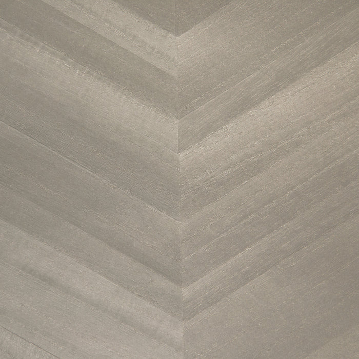 Maya Romanoff Ajiro Chevron Polished Silver Birch Luster Wallpaper MR-AC-6X17-S