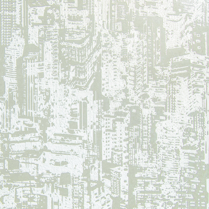 Maya Romanoff Serigraph CityScape Engraved Gray Wallpaper MR-SPC-1033