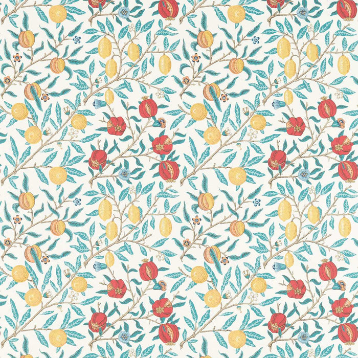 Morris & Co Fruit Green Indigo/Madder 226906 Fabric MSIM226906