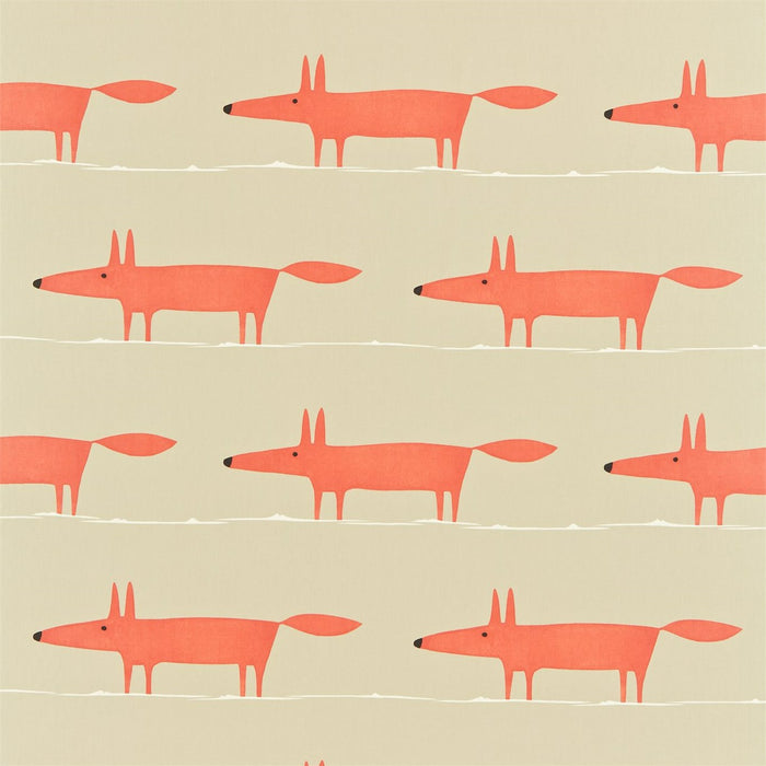 Scion Mr. Fox Neutral/Paprika Fabric NMEL120071.SCN.0