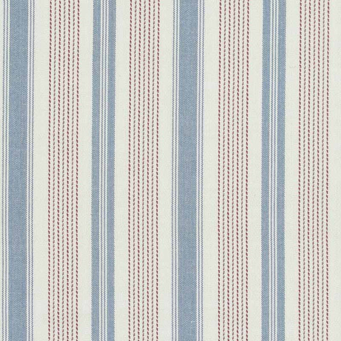 Baker Lifestyle Purbeck Stripe Red/Blue Fabric PF50507.4.0