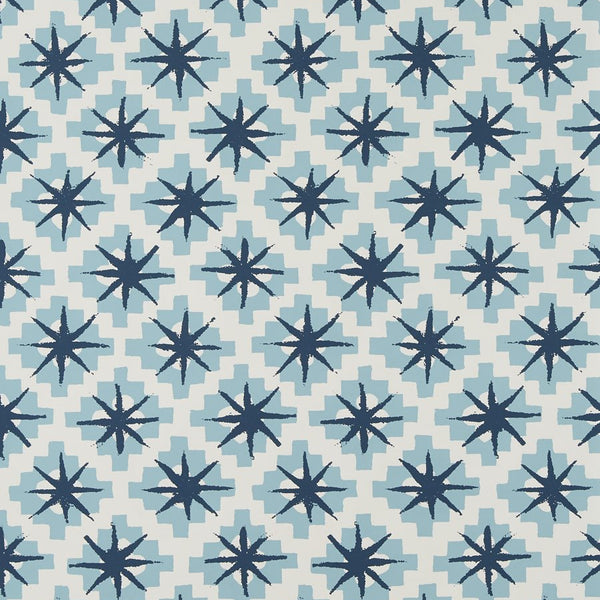 Peter Dunham Starburst Blue/Blue Wallpaper 151STB01