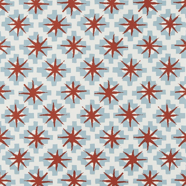 Peter Dunham Starburst Blue/Red Wallpaper 151STB03