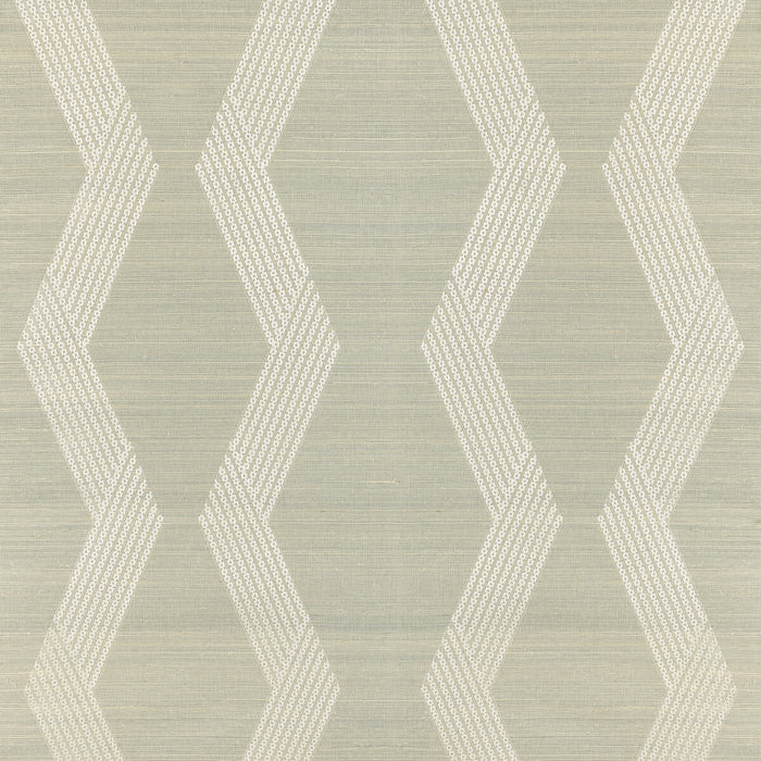 Kravet Couture Chainlink Emb Sisal Ice Wallpaper W3835.1101.0