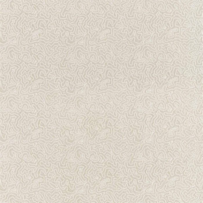 Zoffany Maze Coral Platinum White 332974 Fabric ZDAR332974