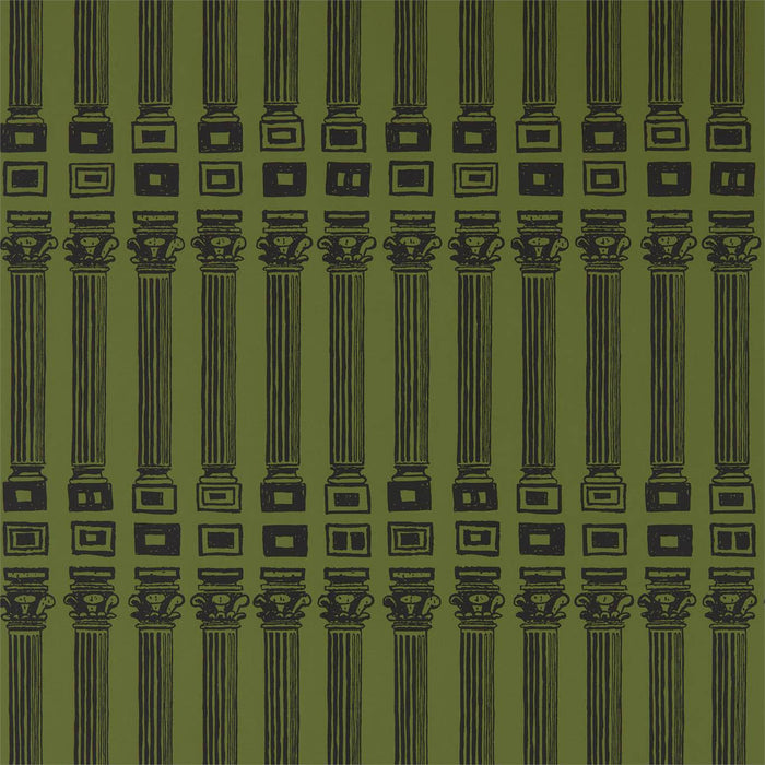 Zoffany Columns Olive/Bone Black 312970 Wallpaper ZPLW312970