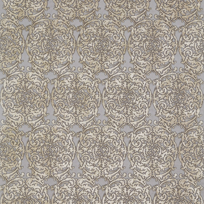 Zoffany Brocatello Embroidery Silver/Pearl 331256 Fabric ZTES331256