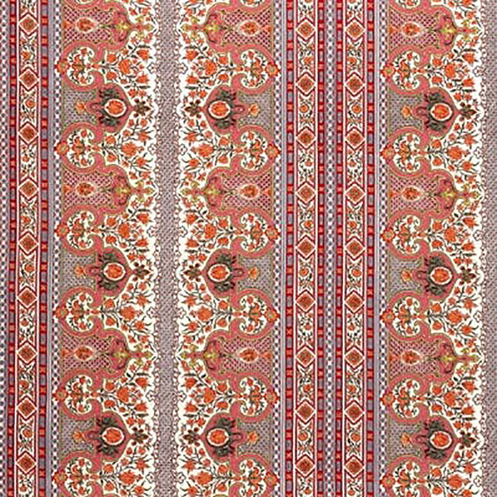 Brunschwig & Fils Digby S Tent Linen & Cotton Print Coral Fabric BR-79743.634.0