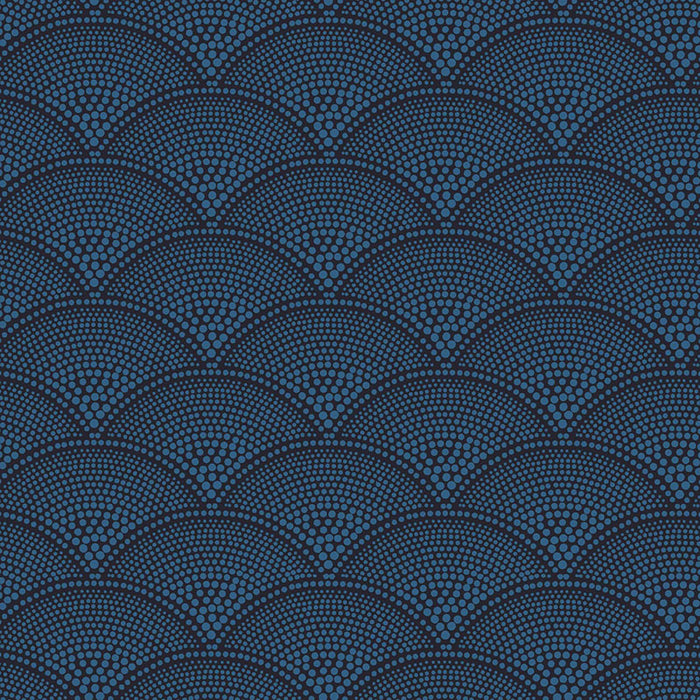 Cole & Son Feather Fan Hyac On Char Fabric F111/8028.CS.0