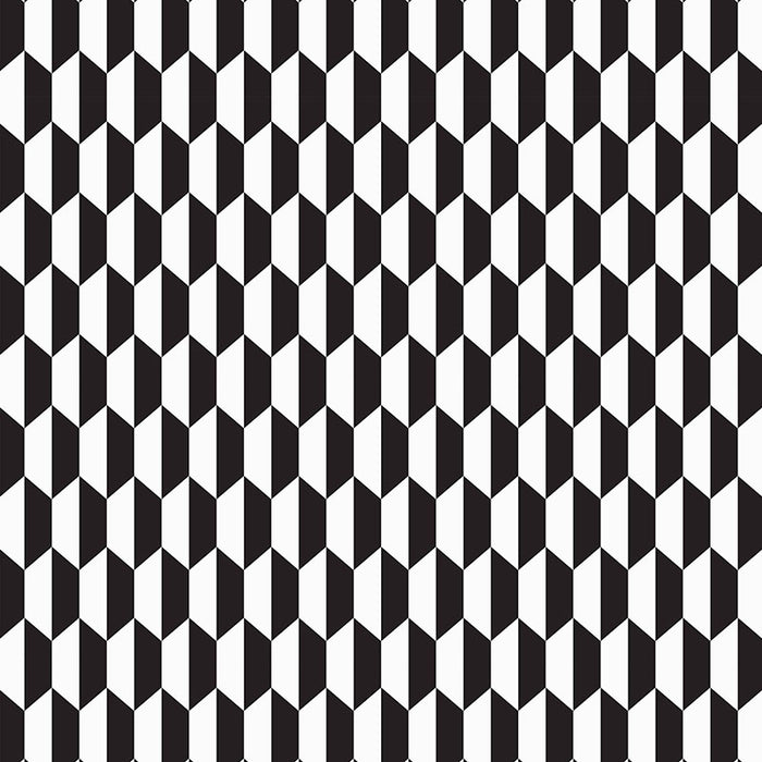 Cole & Son Tile Blk Wht Fabric F111/9034.CS.0