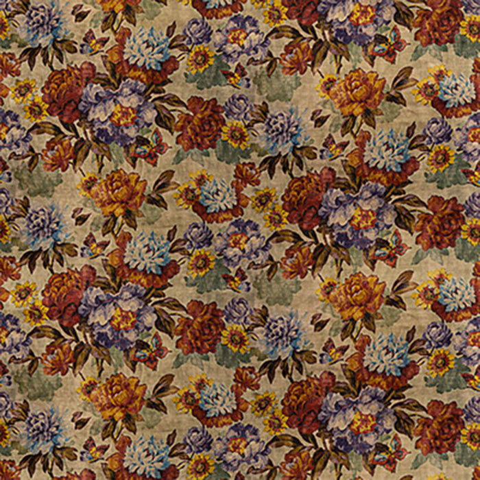 Mulberry Home Botanica Velvet Red/Plum Fabric FD317.V54.0