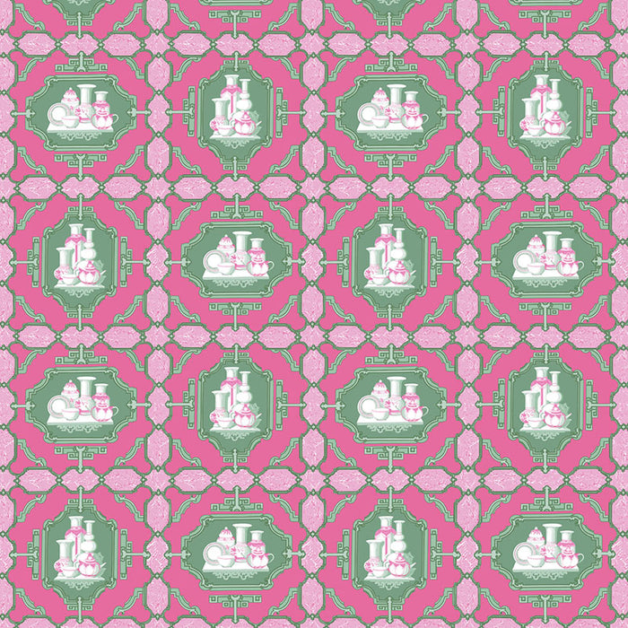 Gaston Y Daniela Porcelanas Rosa/Verde Fabric GDT5544.001.0