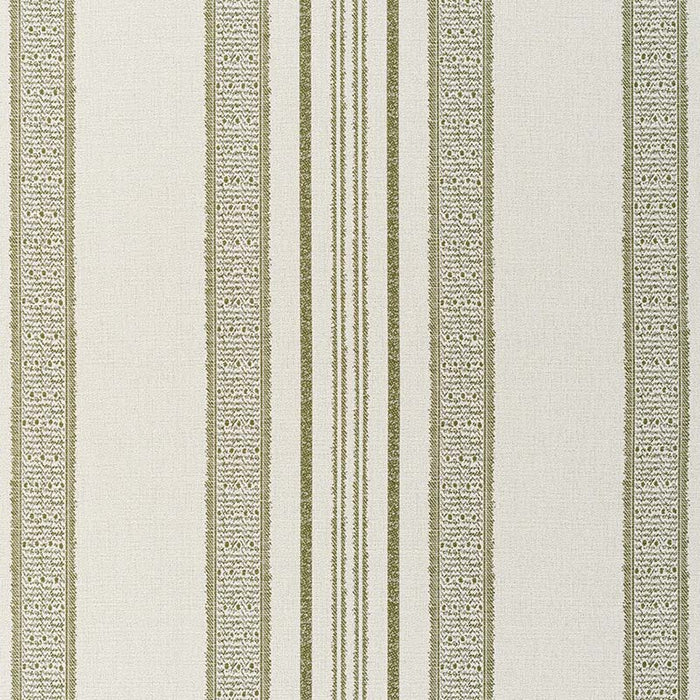 Jasper Indian Garden Stripe Green Fabric JO 1022