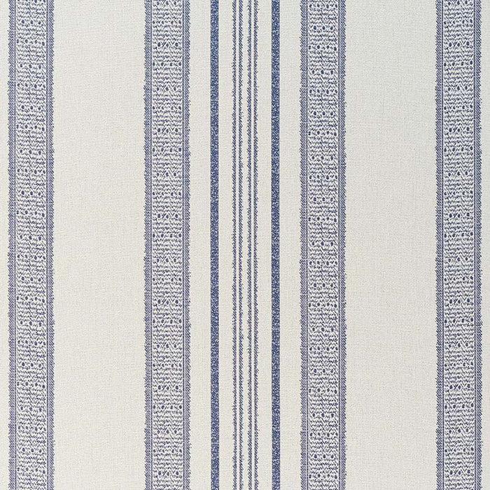 Jasper Indian Garden Stripe Indigo Fabric JO 1024