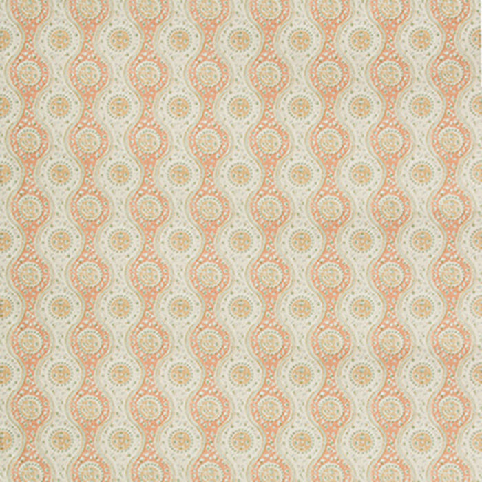 Brunschwig & Fils Nadari Print Peach/Gold Fabric 8019129.124.0
