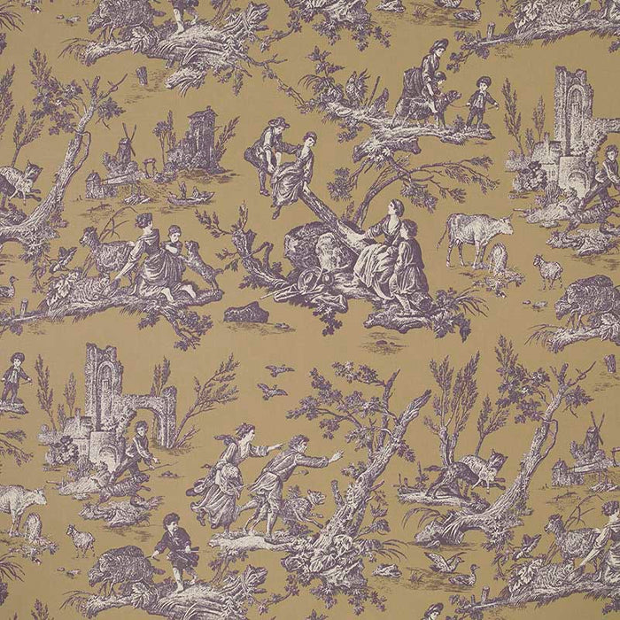 Marvic Textiles La Balancoire Amethyst/khaki Fabric 6204-18