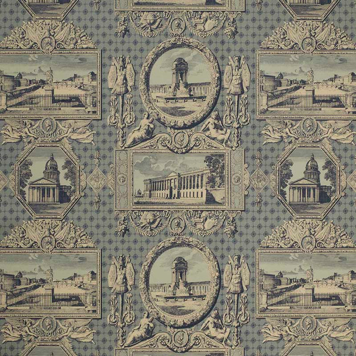 Marvic Textiles Les Vues De Paris Blue Wallpaper W0623-2