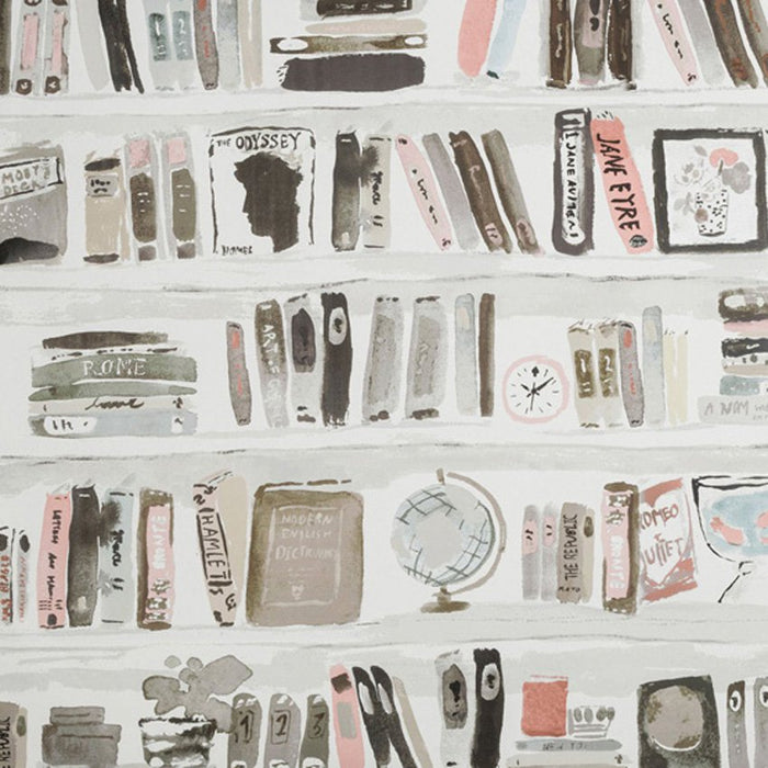 Kravet Design Bella Books Blush Wallpaper W3332.711.0