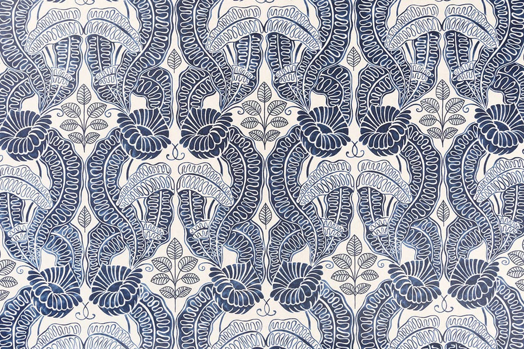 Christopher Farr Belle-De-Nuit Standard Cobalt Wallpaper Sample