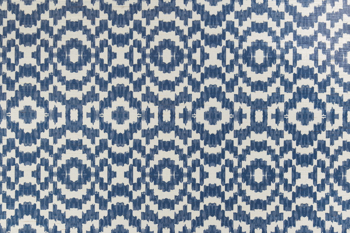 Christopher Farr Echo Raffia Cobalt Wallpaper Sample