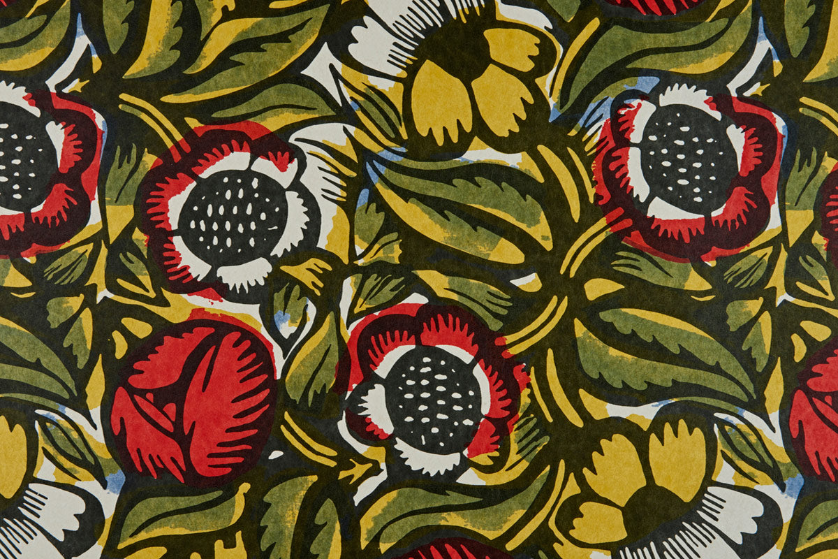 Christopher Farr La Foret Standard Poppy Wallpaper Sample