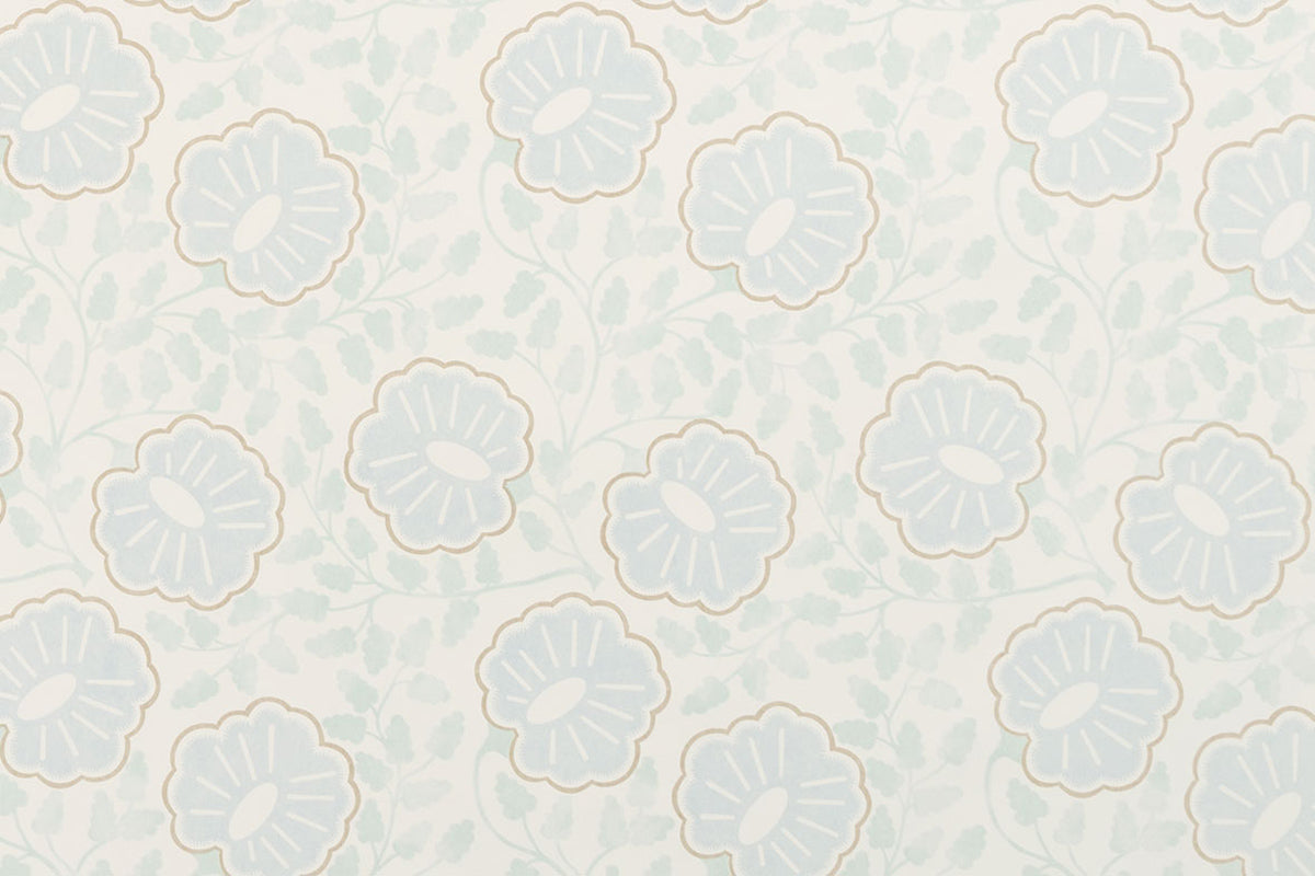 Christopher Farr Punch Paisley Standard Sky Wallpaper Sample
