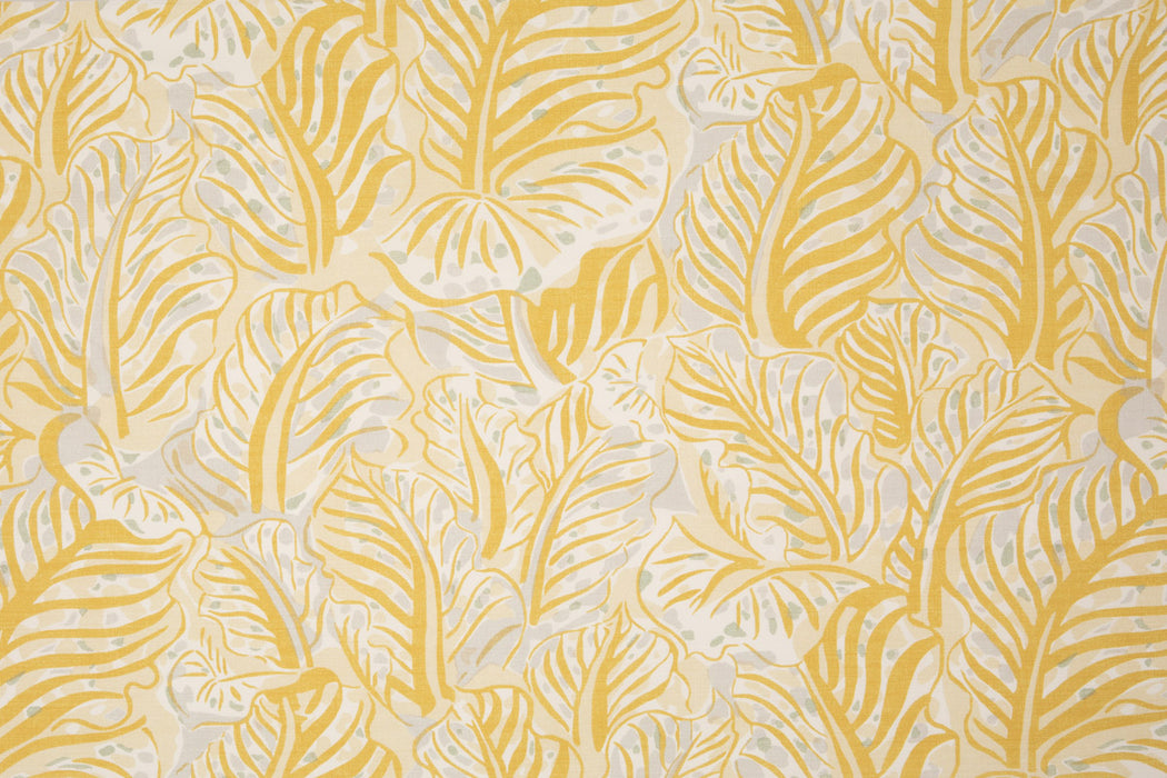 Christopher Farr Mille Feuilles Performance Print Limone Fabric Sample