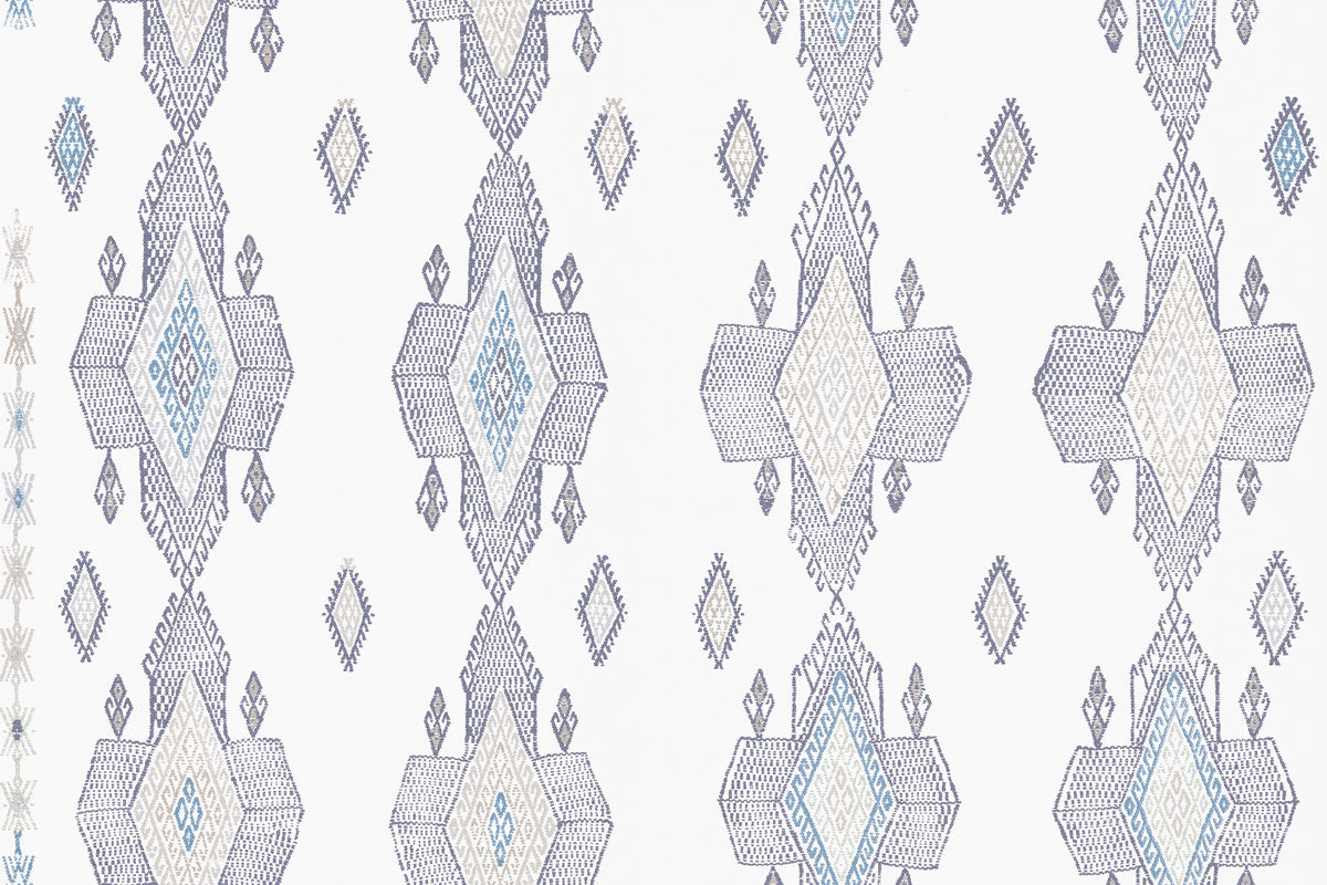 Christopher Farr Travelling Light Performance Print Azzurro Fabric Sample