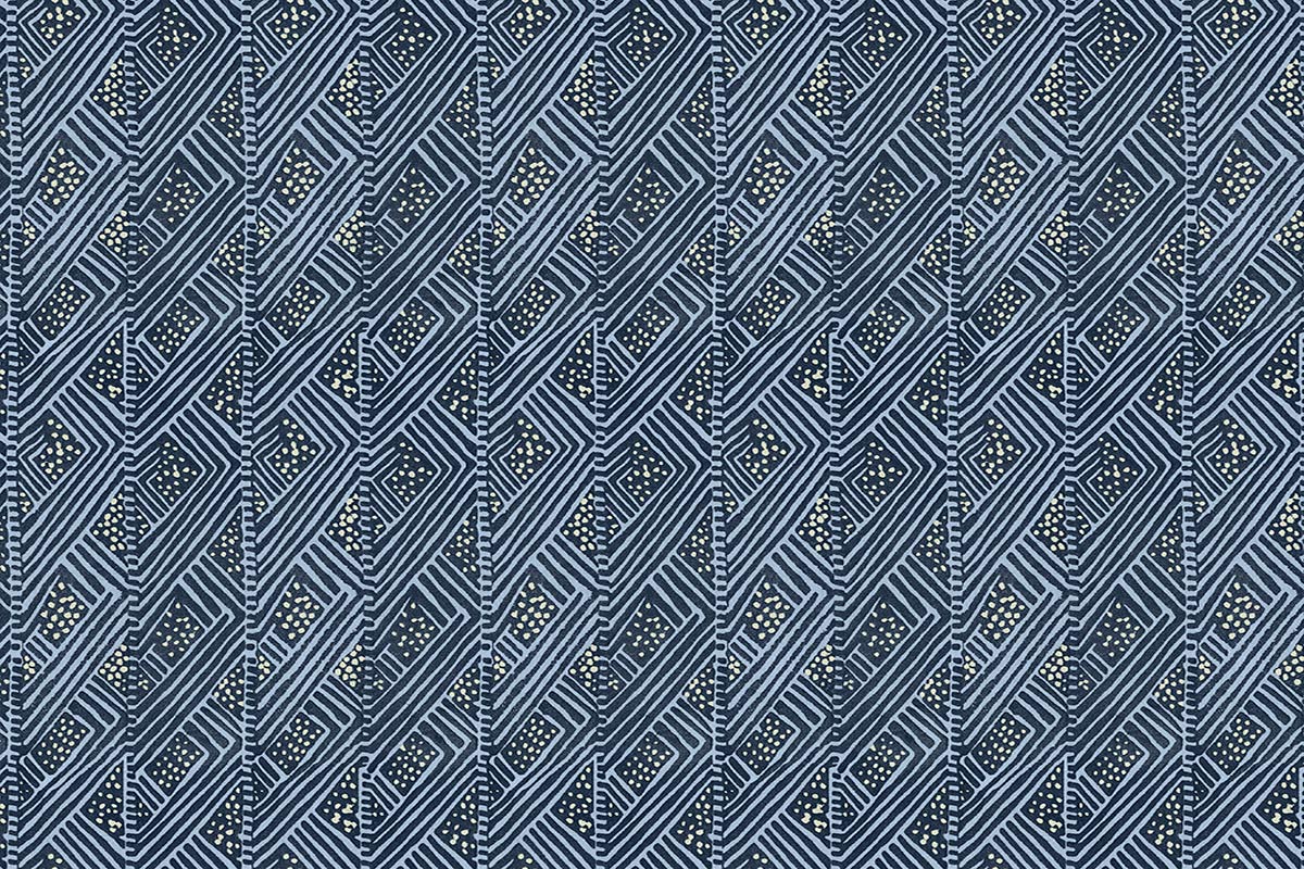 Christopher Farr Belge Raffia Cobalt Wallpaper Sample