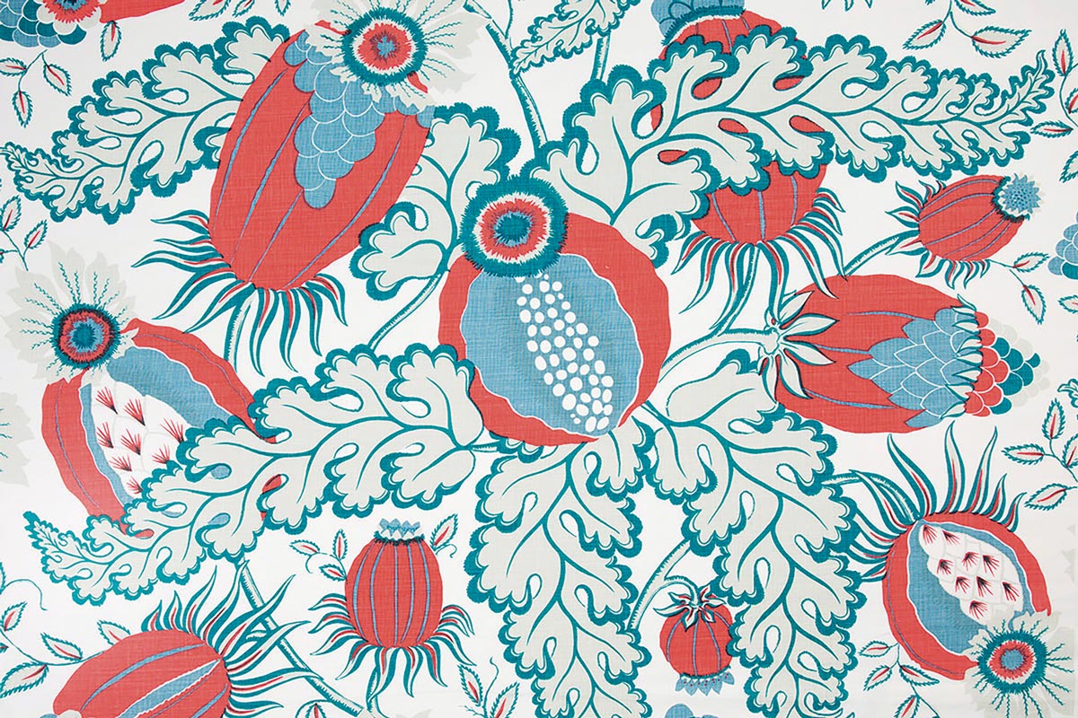 Christopher Farr Carnival Indoor Printed Coral Fabric Sample