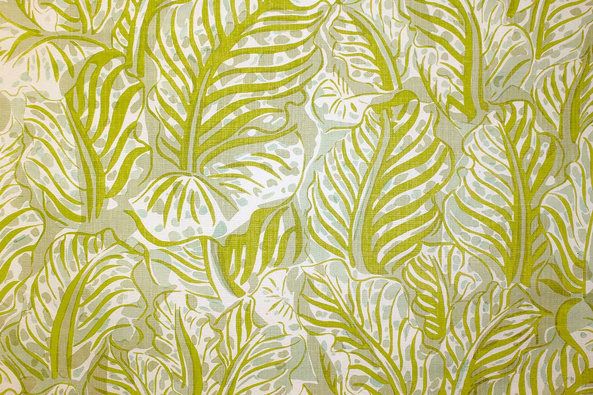 Christopher Farr Mille Feuilles Indoor Printed Pistachio Fabric Sample