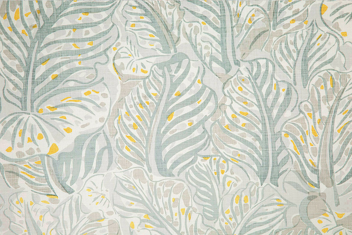 Christopher Farr Mille Feuilles Indoor Printed Pale Blue Fabric Sample
