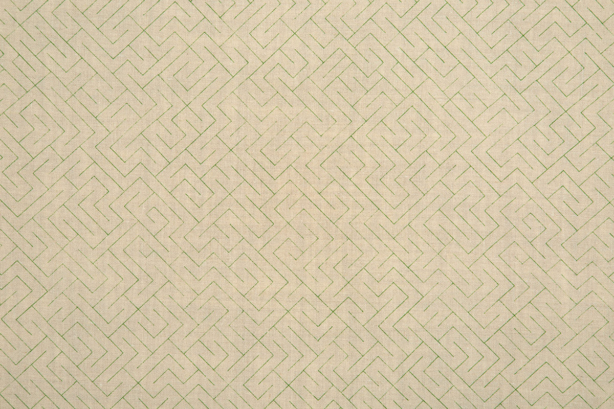 Christopher Farr Triangulated Indoor Printed Green Fabric Sample