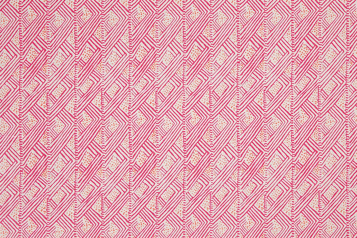 Christopher Farr Belge Indoor Printed Hot Pink Fabric Sample